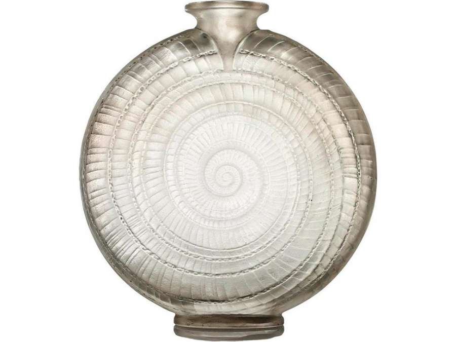 René Lalique: "Escargot" vase 1920+ en verre de 20ème siècle