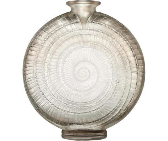 René Lalique: "Escargot" vase 1920+ en verre de 20ème siècle