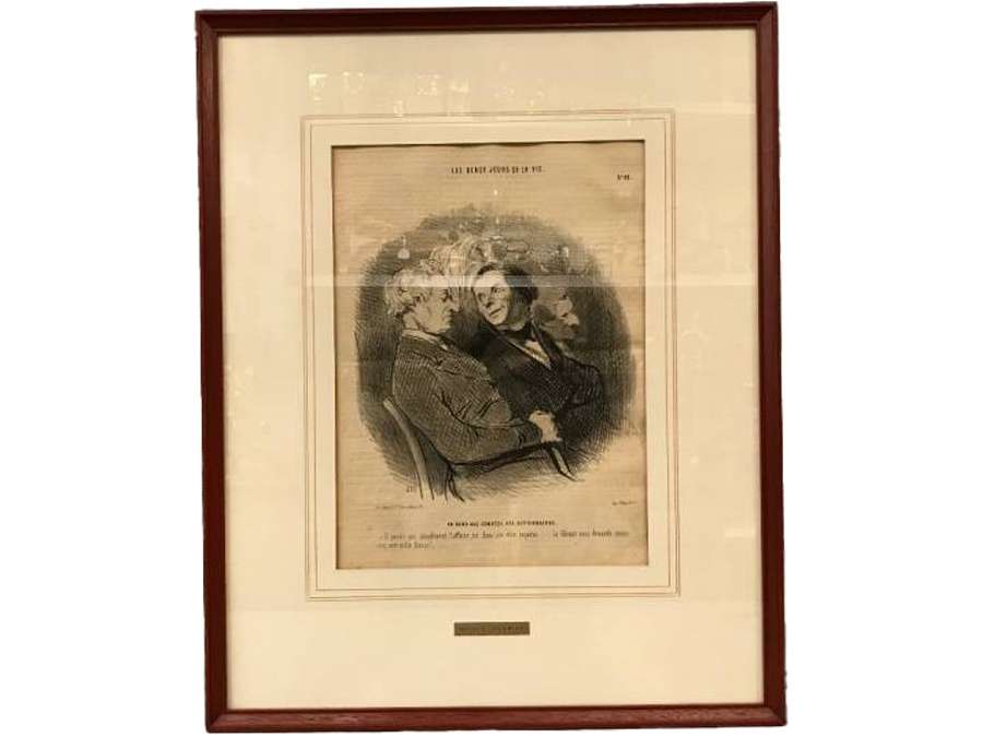 Gravure d'époque 19 ème d'Honoré Daumier