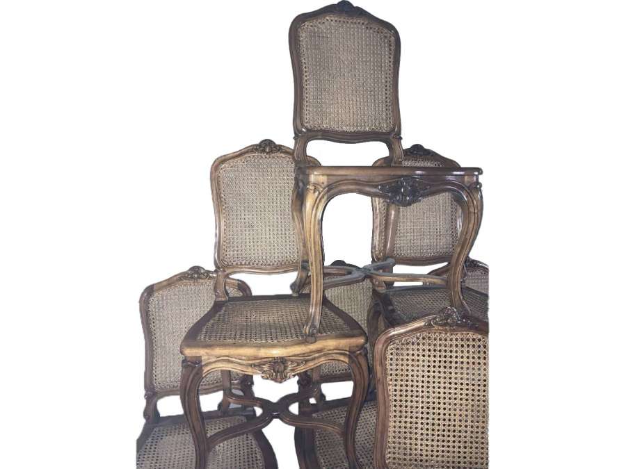 Series Of Eight Chairs. Style XVIIIè, Regence.