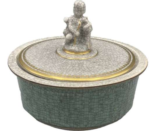 Royal copenhagen porcelain box + 20th century art deco style