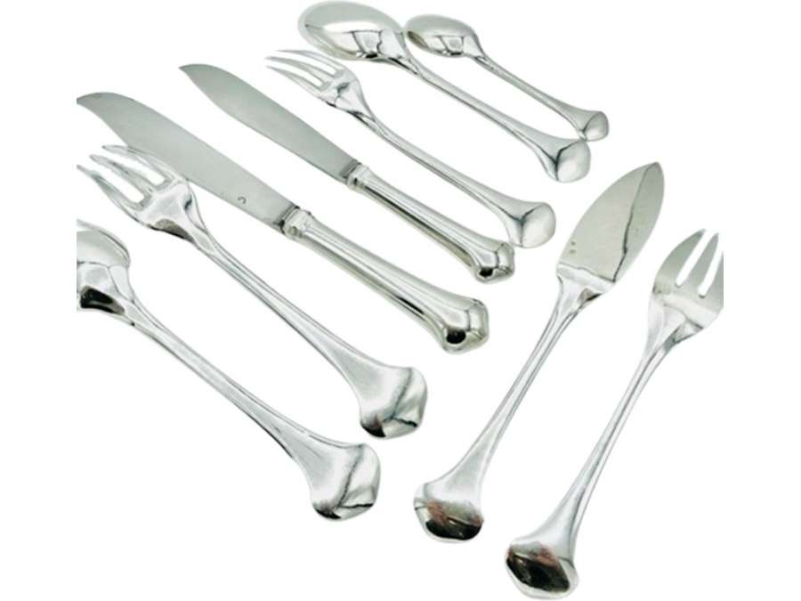 JEAN E. PUIFORCAT - Sterling silver cutlery set Period 1925