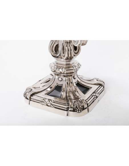 pair of XIXTH Silver candelabra - Goldsmith :TETARD-Bozaart