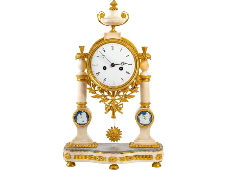A Louis XVI Period (1774 - 1793) Portico Clock. 18th century.