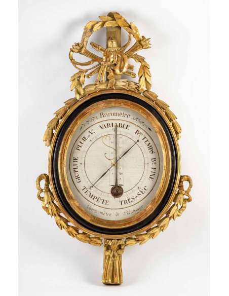Baromètre-thermomètre d'époque Louis XVI - 18ème siècle-Bozaart
