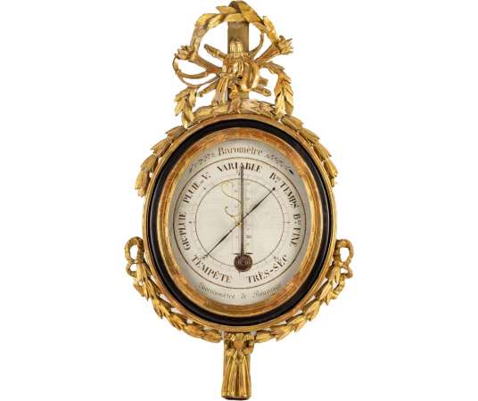 Baromètre-thermomètre d'époque Louis XVI - 18ème siècle