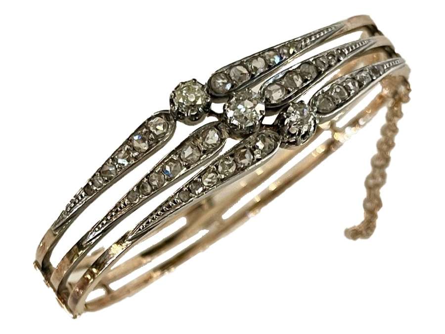 Napoleon III gold and diamond bracelet