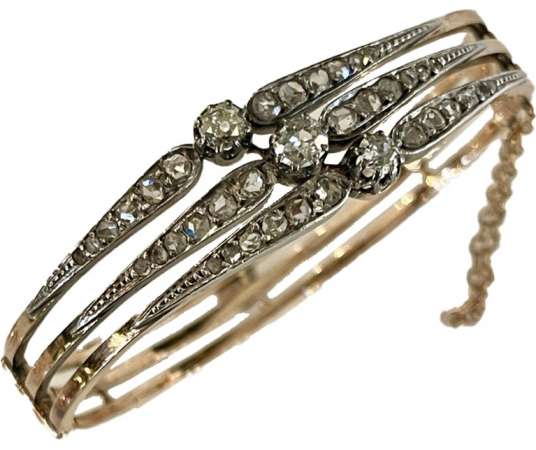 Napoleon III gold and diamond bracelet