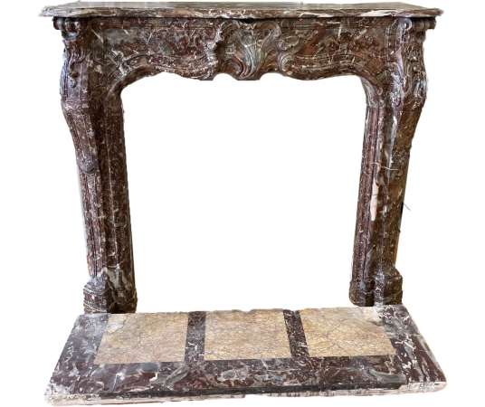beautiful and small antique Louis XV style fireplace dating from the end of the 19th century made...