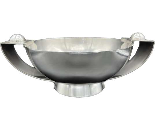 Orfèvre CHRISTOFLE – COUPE MODERNISTE désigner LUC LANEL– Epoque ART DECO