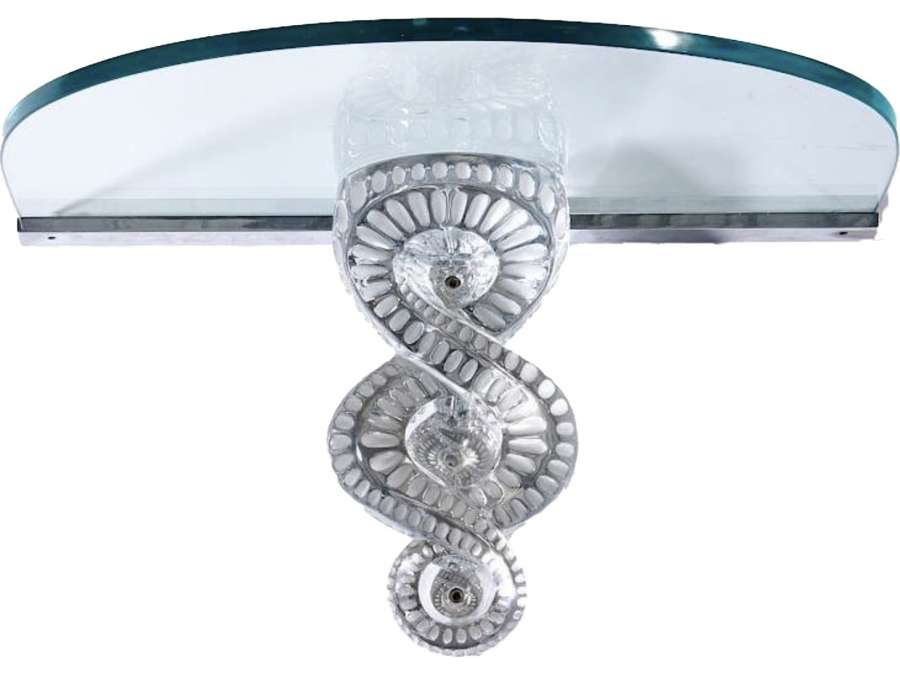 Maison Lalique: Wall console "Seville"+ in crystal 1986