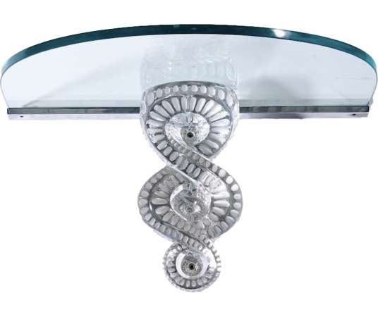 Maison Lalique: Wall console "Seville"+ in crystal 1986