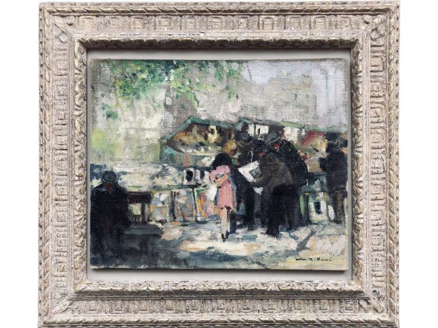 Herve Jules, huile sur toile de 19eme siècle.