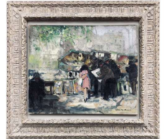 Herve Jules, huile sur toile de 19eme siècle.