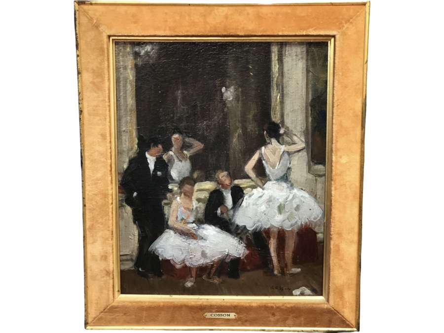 Cosson Marcel, huile sur panneau de 19eme siècle.