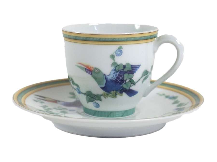 Hermès: "Toucan" Tasse à café (expresso)+ en porcelaine de 20e siècle