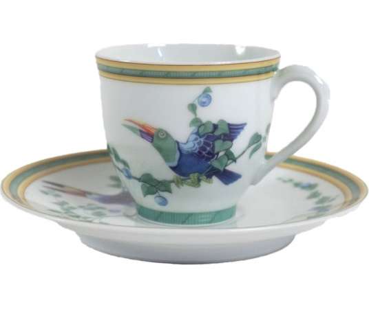 Hermès: "Toucan" Coffee cup (espresso) + porcelain of 20th century