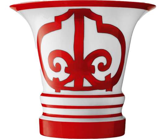 Hermès: "Balcon du Guadalquivir" vase+ en porcelaine de 20e siècle