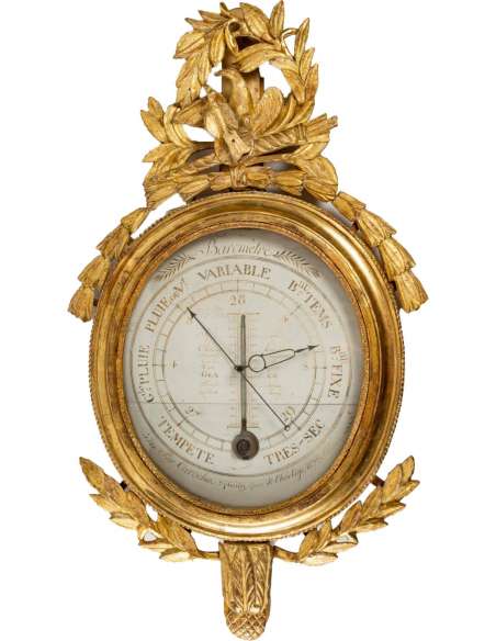 Baromètre-thermomètre d'époque Louis XVI - XVIIIème siècle-Bozaart