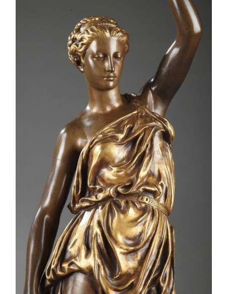 Barbedienne - Pair of Torchères in bronze by DUBOIS & FALGUIERE-Bozaart