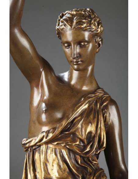 Barbedienne - Pair of Torchères in bronze by DUBOIS & FALGUIERE-Bozaart