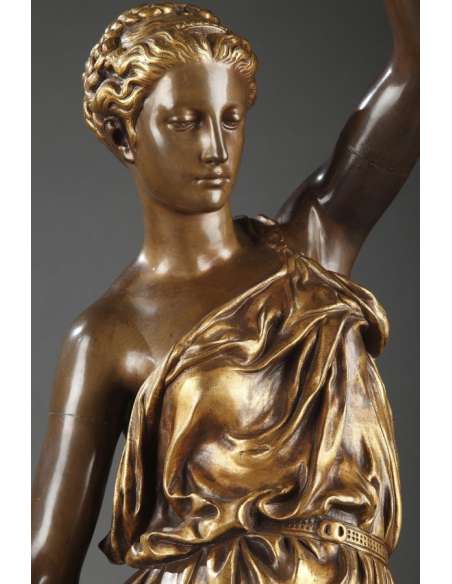 Barbedienne - Pair of Torchères in bronze by DUBOIS & FALGUIERE-Bozaart