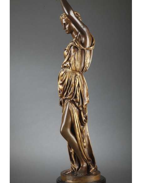 Barbedienne - Pair of Torchères in bronze by DUBOIS & FALGUIERE-Bozaart