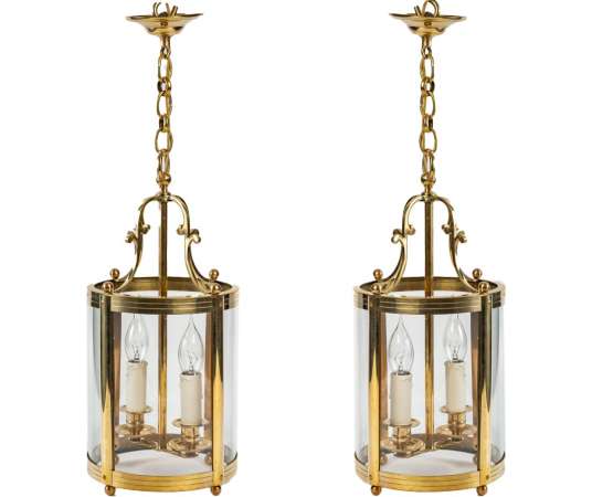 A Pair of Lanterns in Louis XVI Style.