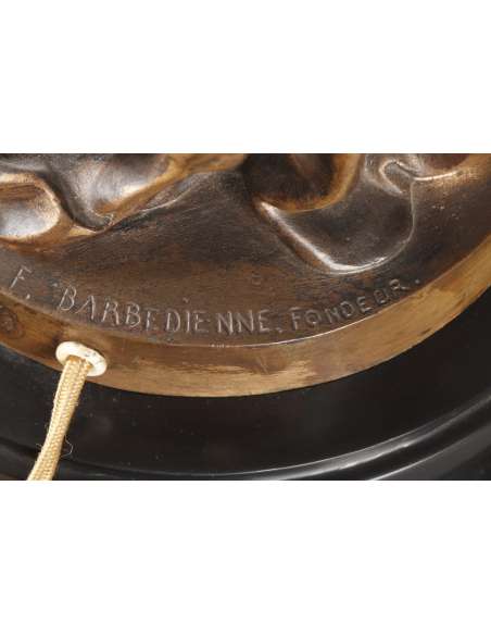 Barbedienne - Paire de Torchères en bronze par DUBOIS & FALGUIERE-Bozaart
