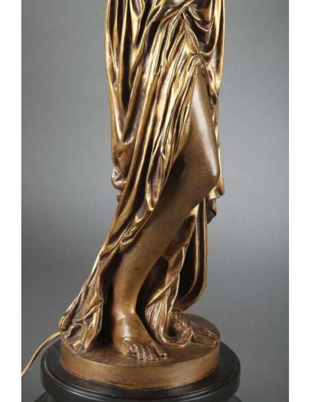 Barbedienne - Pair of Torchères in bronze by DUBOIS & FALGUIERE-Bozaart