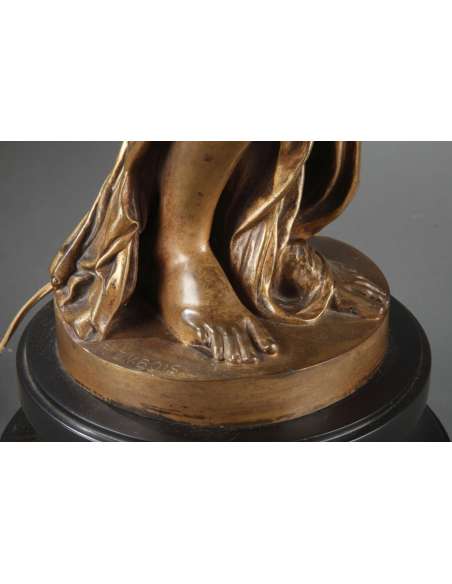 Barbedienne - Pair of Torchères in bronze by DUBOIS & FALGUIERE-Bozaart