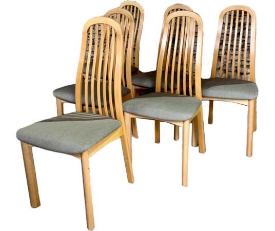 Série de 6 chaises Scandinaves du 20ème siècle
