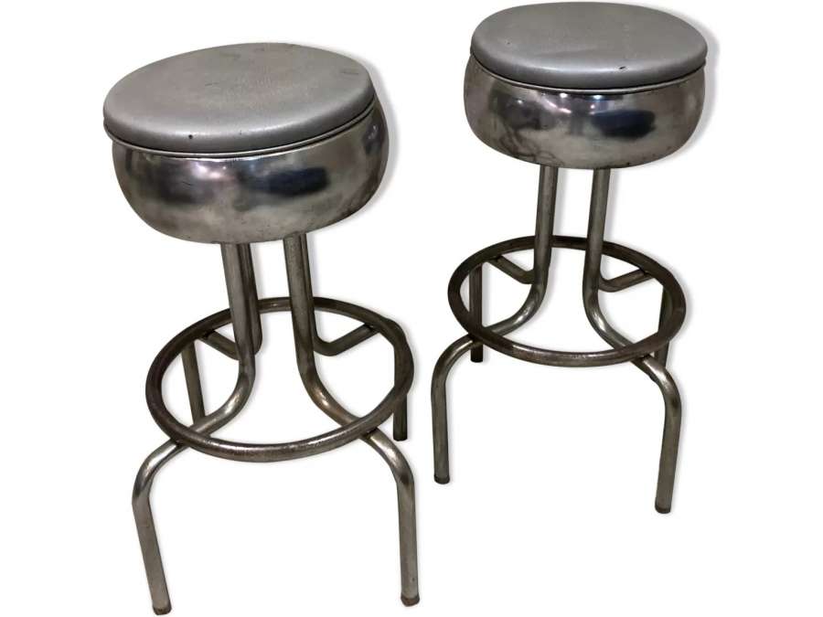 Pair of vintage bar stools from the 20th century