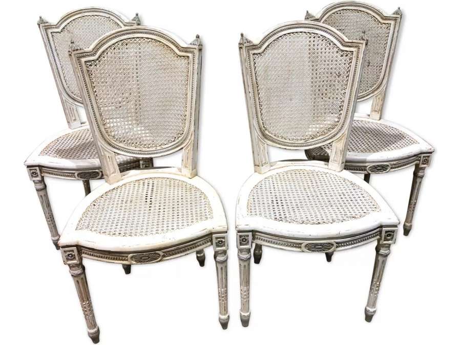 Louis XVI style solid wood chairs+ from the 20th century