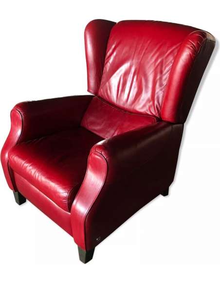 Vintage Italian leather armchair from the 20th century by Natuzzi-Bozaart