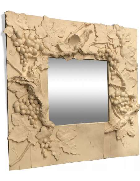 Miroir vintage en plâtre du 20ème siècle-Bozaart
