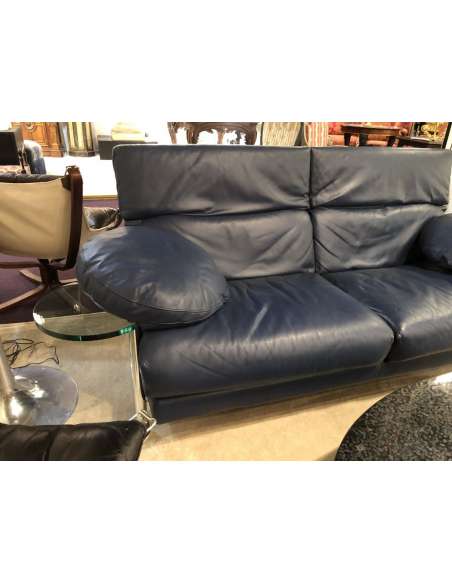 Vintage Italian leather sofa from the 20th century by Paolo Piva-Bozaart