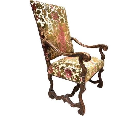 Fauteuil en Bois de Style Louis 14