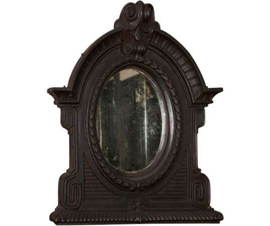 19th century Louis XV style cast iron mirror