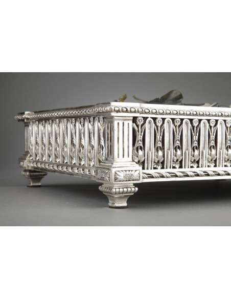 Silvered bronze planter - 19th century - Christofle Goldsmith --Bozaart