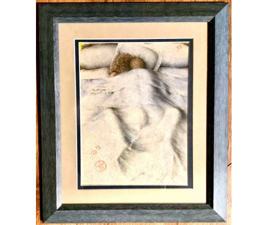 Modern Art drawing by Charles Matton - Couple Under The Sheet