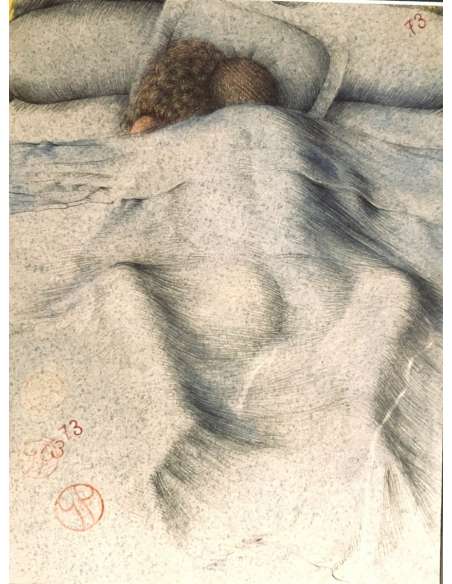 Modern Art drawing by Charles Matton - Couple Under The Sheet-Bozaart