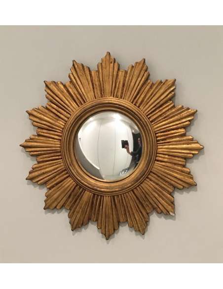 Miroir soleil en résine Vintage Année 70-Bozaart