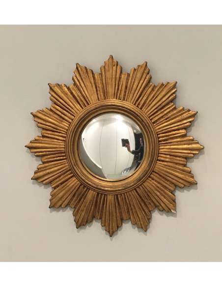 Miroir soleil en résine Vintage Année 70-Bozaart