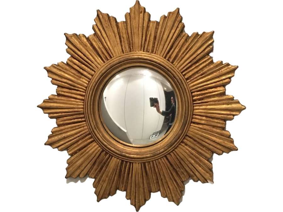 Vintage 70's resin sunburst mirror