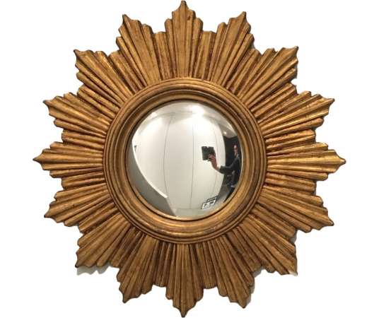 Vintage 70's resin sunburst mirror