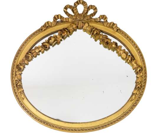 Miroir de style Louis XVI en bois. Circa 1880