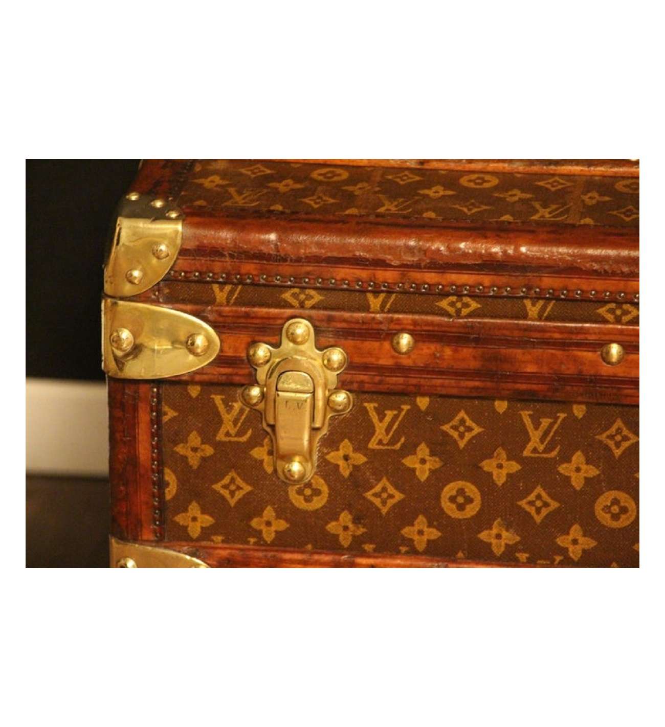 Louis Vuitton Steamer Trunk Monogram Canvas With Original Trays Antique  Luggage