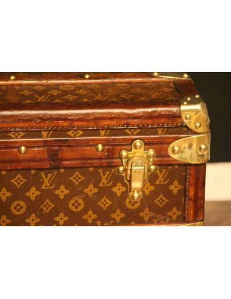 Stenciled Monogram Steamer Trunk from Louis Vuitton, 1920s for