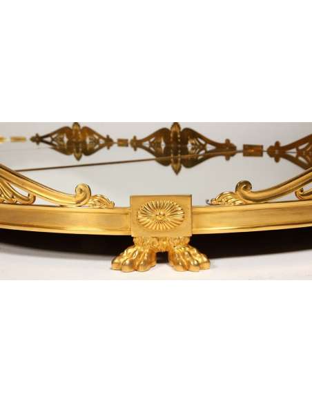 Gilded bronze table top with four parts from the Restoration Period XIXth century-Bozaart